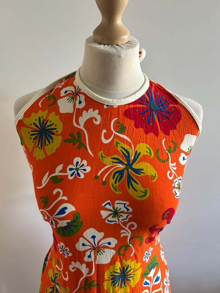Bakery Ladies maat XL oranje zomer halter jurk 3257, Bakery Ladies, Maat 46/48 (XL) of groter, Oranje, Zo goed als nieuw