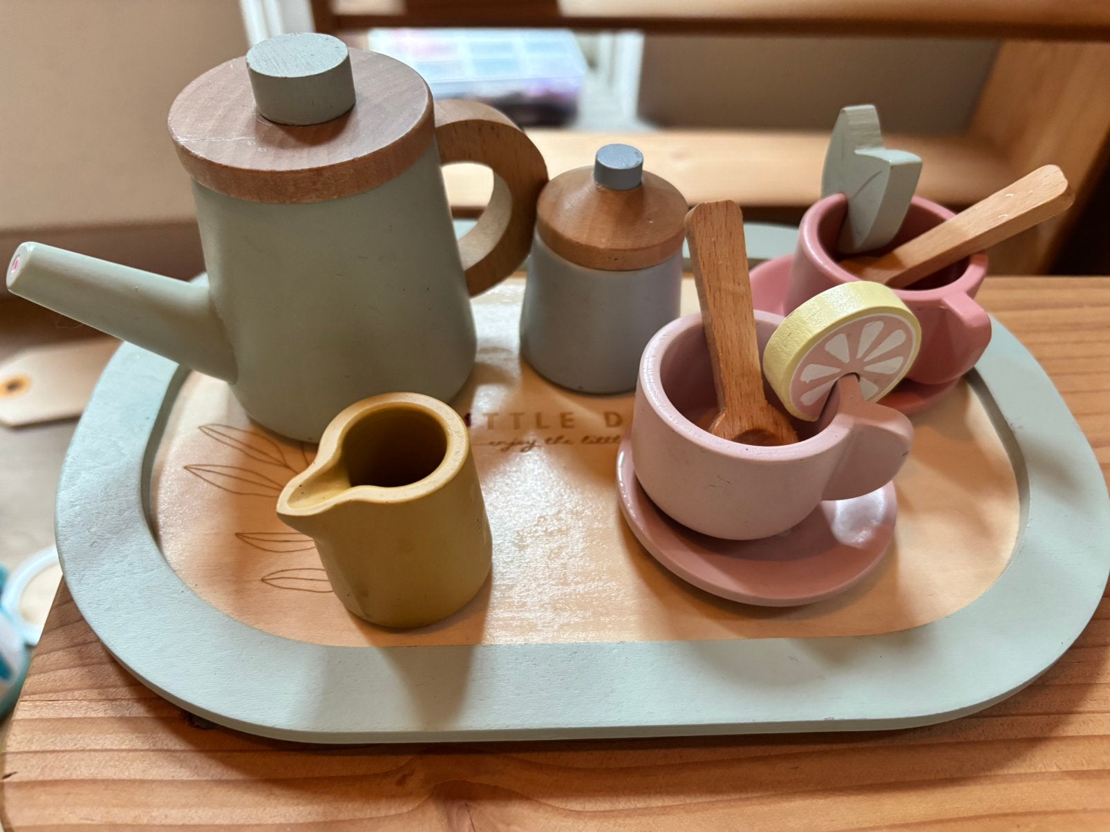 Thee servies hout speelgoed little dutch, Ophalen of Verzenden, Gebruikt