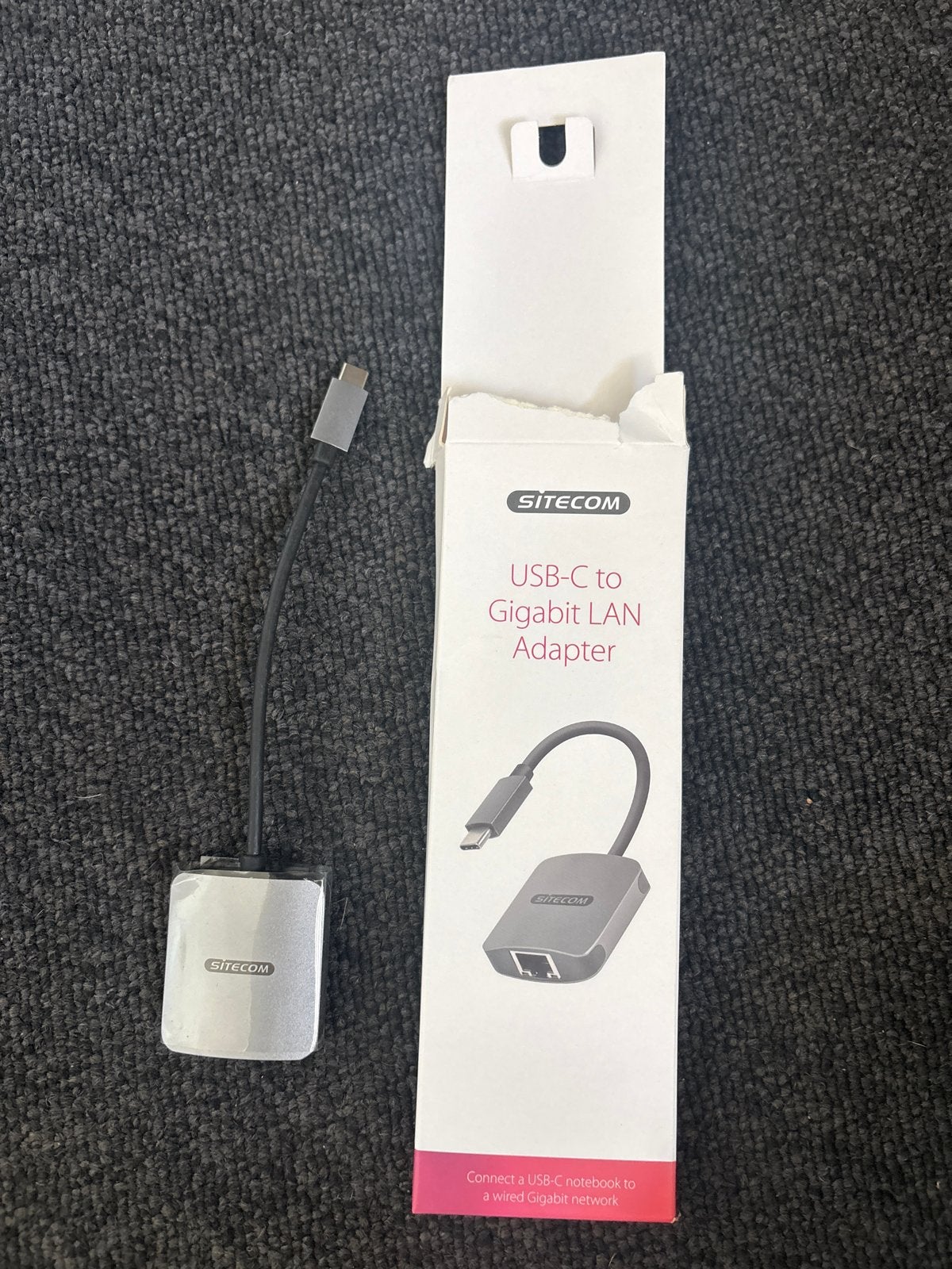 SITECOM USB-C naar Gigabit LAN Adapter, Ophalen of Verzenden, Nieuw, Extern
