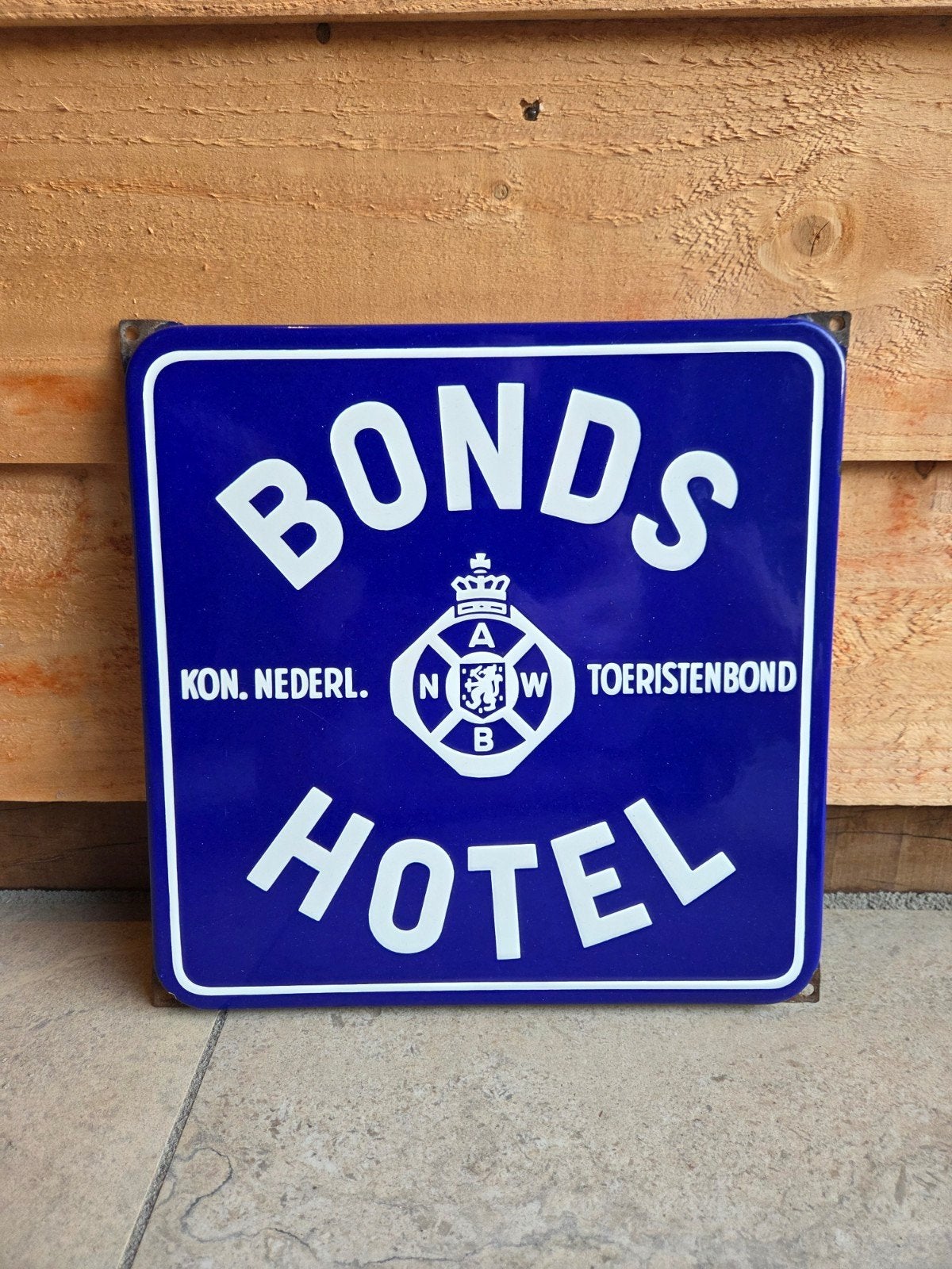Emaille bord anwb, Ophalen of Verzenden, Gebruikt, Reclamebord