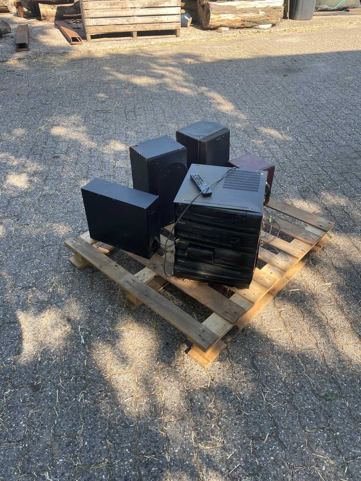 Sony Stereo Set met Speakers - Gebruikt, Ophalen, Gebruikt, Cassettedeck, Losse componenten