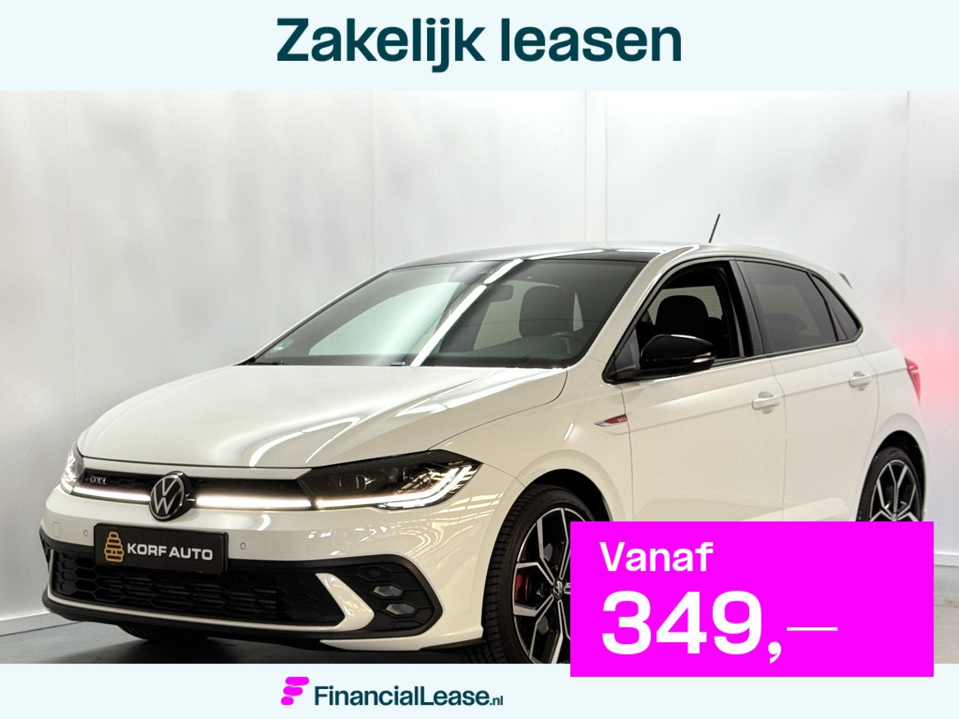Volkswagen Polo 2.0 TSI GTI | Virtual | Stoelverw.| IQ-light, Gebruikt, 4 cilinders, Wit, Bedrijf