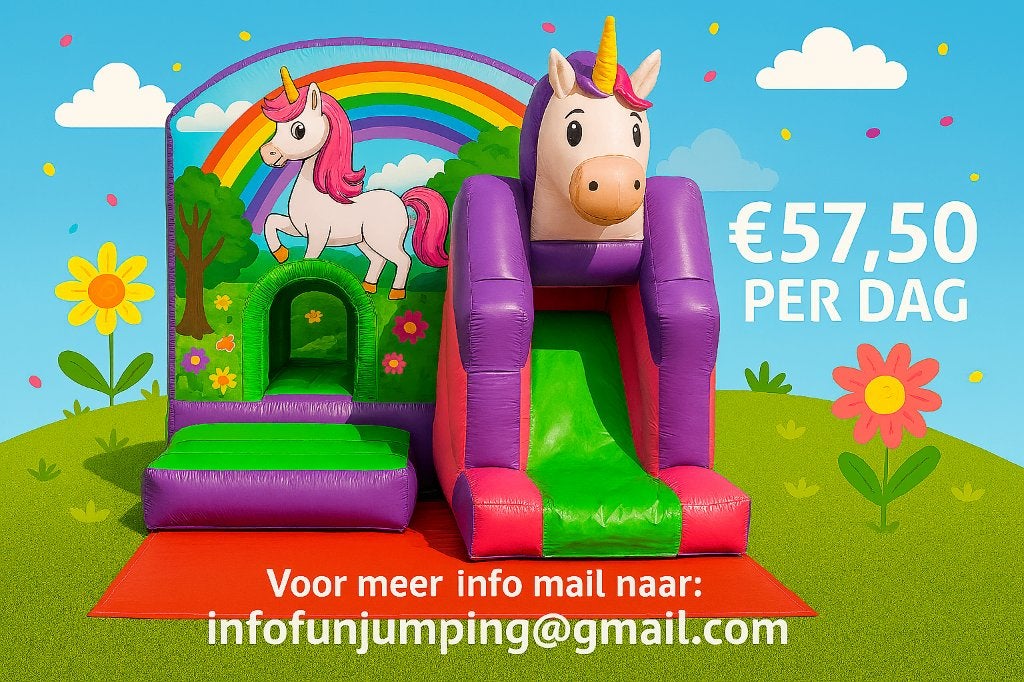 verhuur springkussen, Ophalen of Verzenden, Zo goed als nieuw, Overige