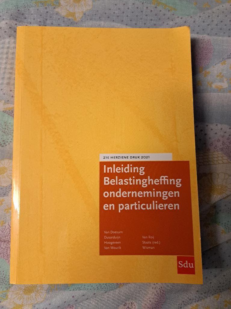 Inleiding in belastingheffing ondernemingen particulieren, Boeken, Studieboeken en Cursussen, Zo goed als nieuw, Sdu, Beta, HBO