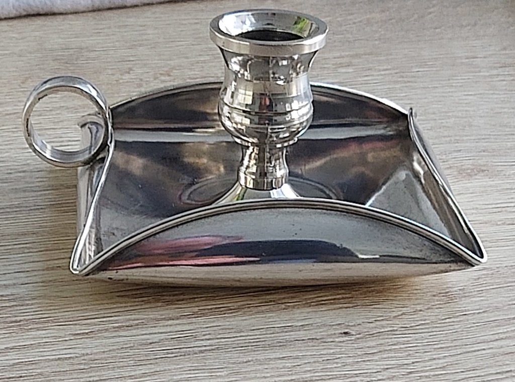 Vintage Design Blaker Jaren '70 (1974)  Chroom/Rvs., Gebruikt, Ophalen of Verzenden, Metaal, Kandelaar