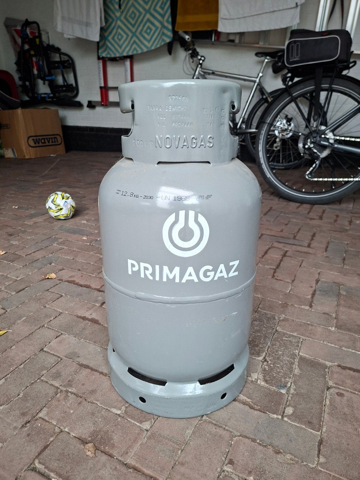 Primagaz/Novagas propaan gasfles, leeg, Ophalen, Gebruikt