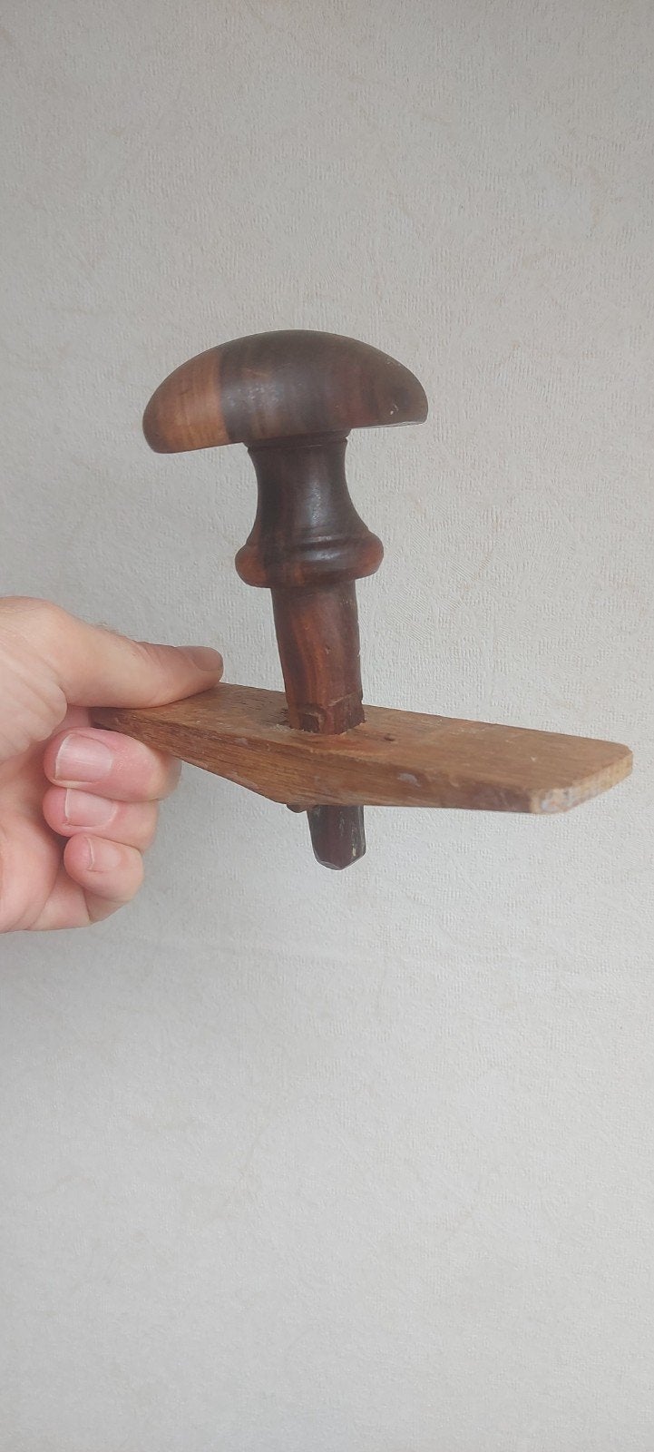 antieke houten deurklink deur kruk, Antiek en Kunst, Ophalen of Verzenden
