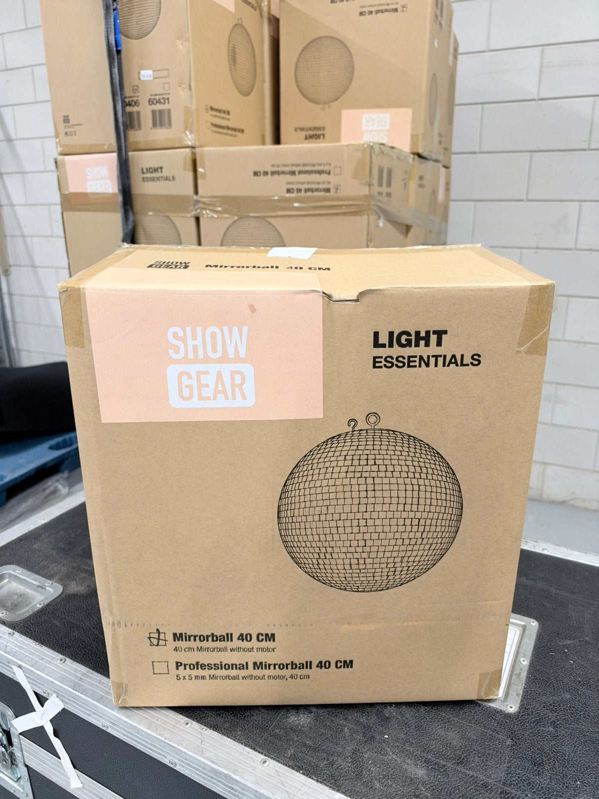 24x Showgear Spiegelbol / Mirrorball 40 cm – discobal, Ophalen of Verzenden, Zo goed als nieuw, Licht
