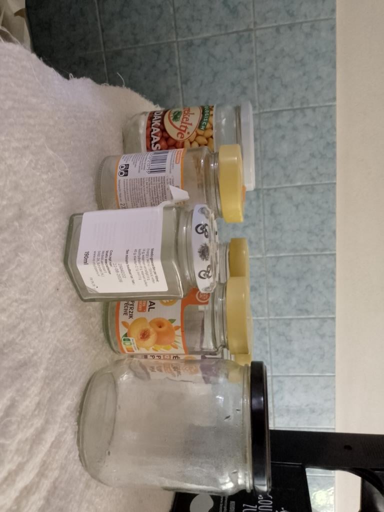 Glazen potjes met deksel, Ophalen of Verzenden