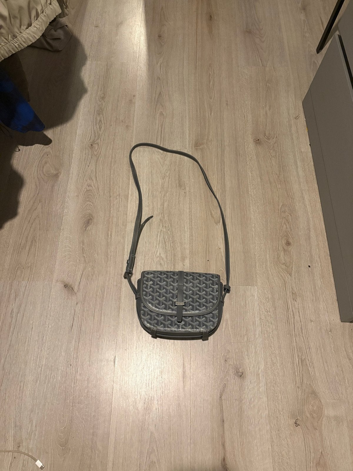 Goyard Messenger Tas - Grijs, Ophalen of Verzenden, Zo goed als nieuw, Grijs, Schoudertasje