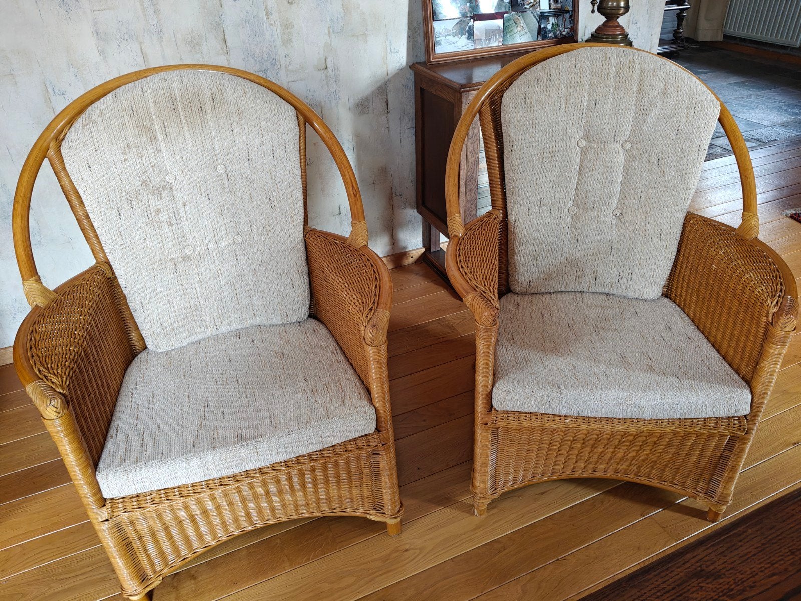 Rotan stoelen, Ophalen, Gebruikt, Riet of Rotan, Twee