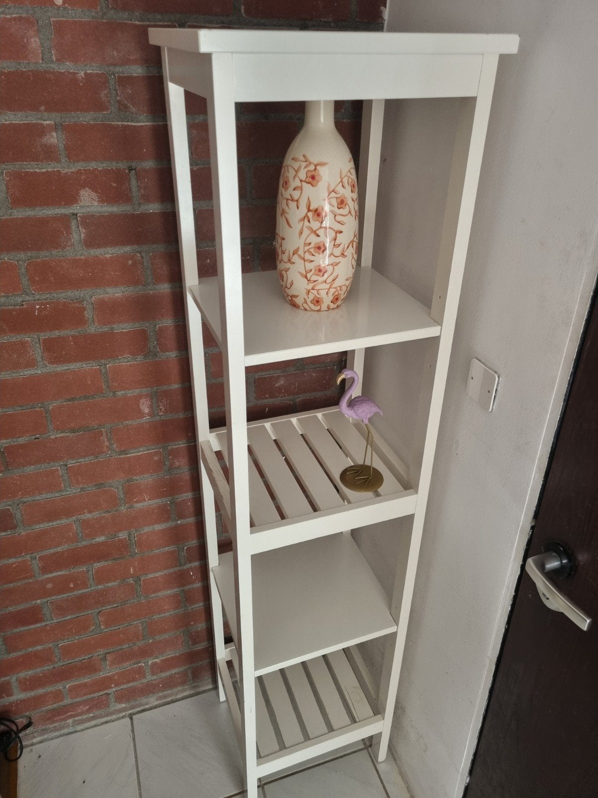 Witte vakkenkast / badkamerkast 1.70m hoog, Ophalen, Gebruikt