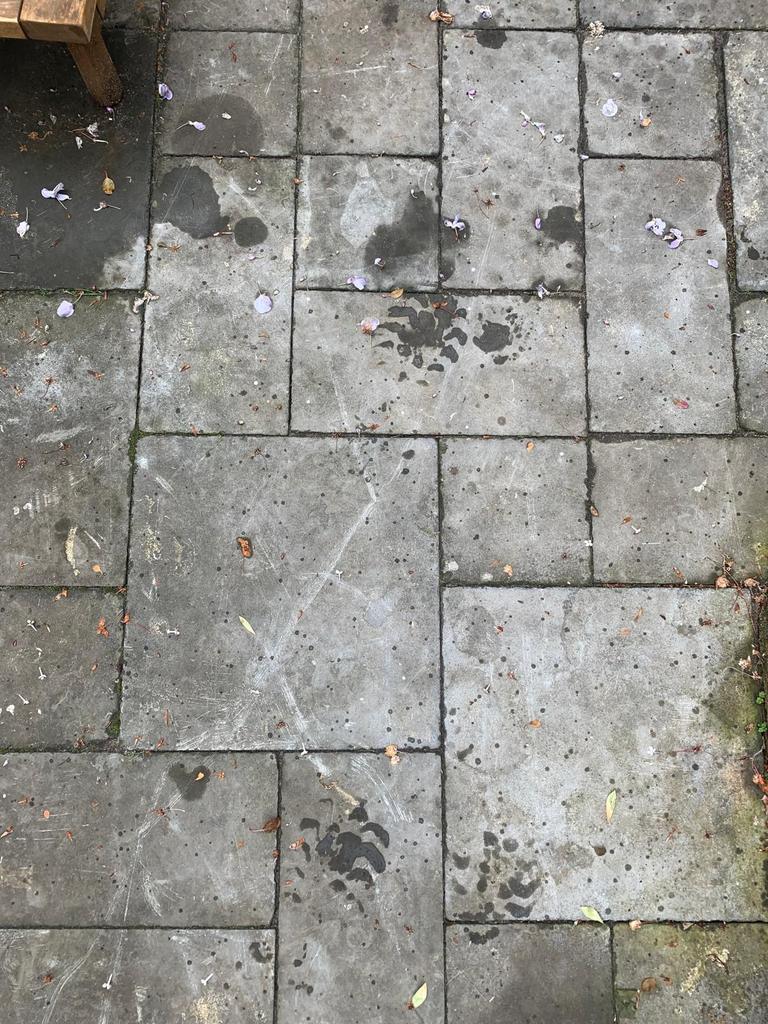 Belgisch hardsteen tuinbestrating tegels circa 30m2 grijs, Tuin en Terras, Ophalen, Zo goed als nieuw, Natuursteen, Terrastegels