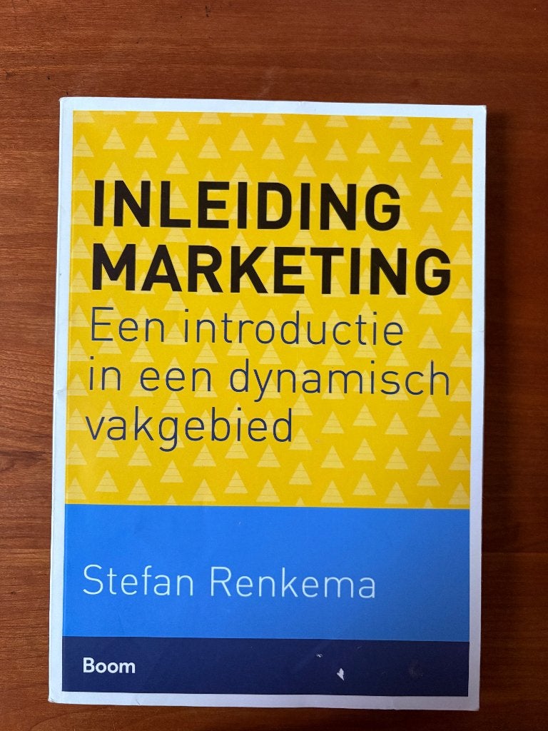 Inleiding marketing – Stefan Renkema, Ophalen of Verzenden, Beta, Gelezen, HBO