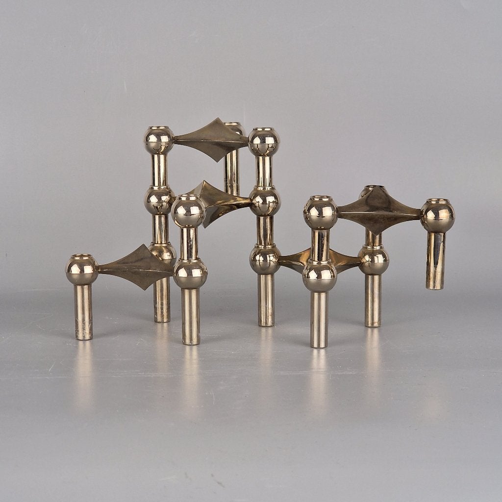 Set van 5 modulaire metalen kandelaars. STOFF Nagel, Ophalen of Verzenden, Overige materialen