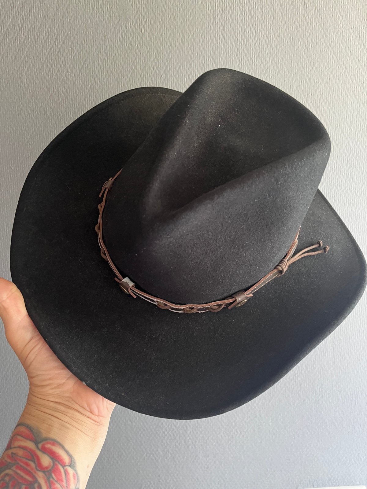 Zwarte Stars & Stripes Cowboyhoed - Maat L/XL, Ophalen of Verzenden, Gedragen, 58 cm (L, 7¼ inch) of meer, Hoed