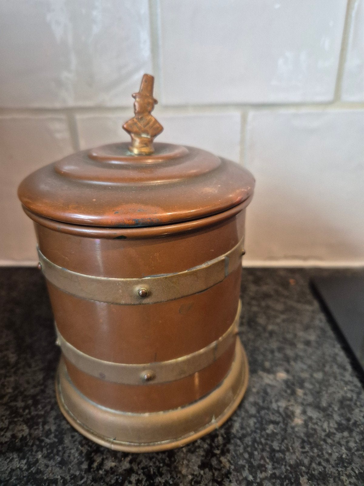 mooie koperen pot. koffie, thee, tabak, Ophalen of Verzenden
