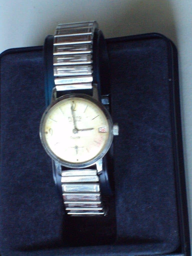 Vintage heren horloge Plato, Overige merken, Staal, Met bandje, Verzenden
