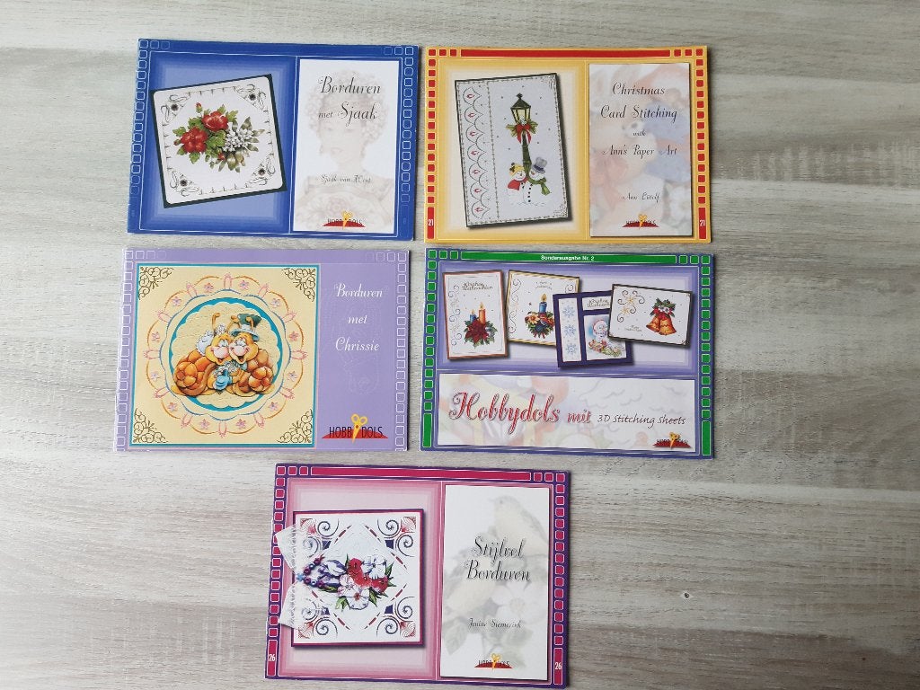 3d kaarten en borduren van Hobby dols  5 boekjes., Ophalen of Verzenden, Zo goed als nieuw, Kerst, Overige typen