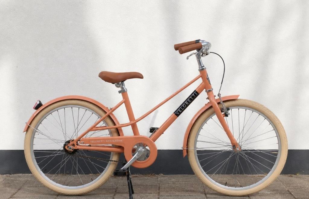 Veloretti Kinderfiets 20 inch - Zalmroze Stadsfiets, Ophalen, Zo goed als nieuw, Terugtraprem, 20 inch of meer