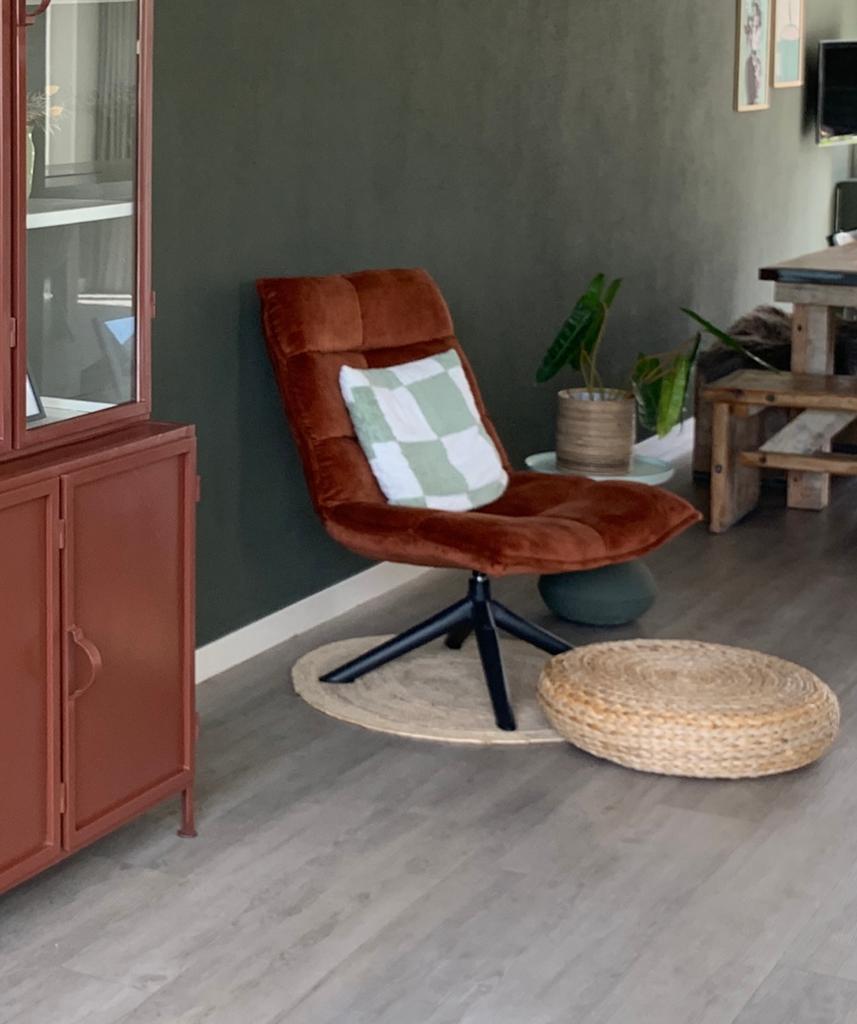 Terracotta fauteuil, Ophalen, Zo goed als nieuw, 75 tot 100 cm, 50 tot 75 cm