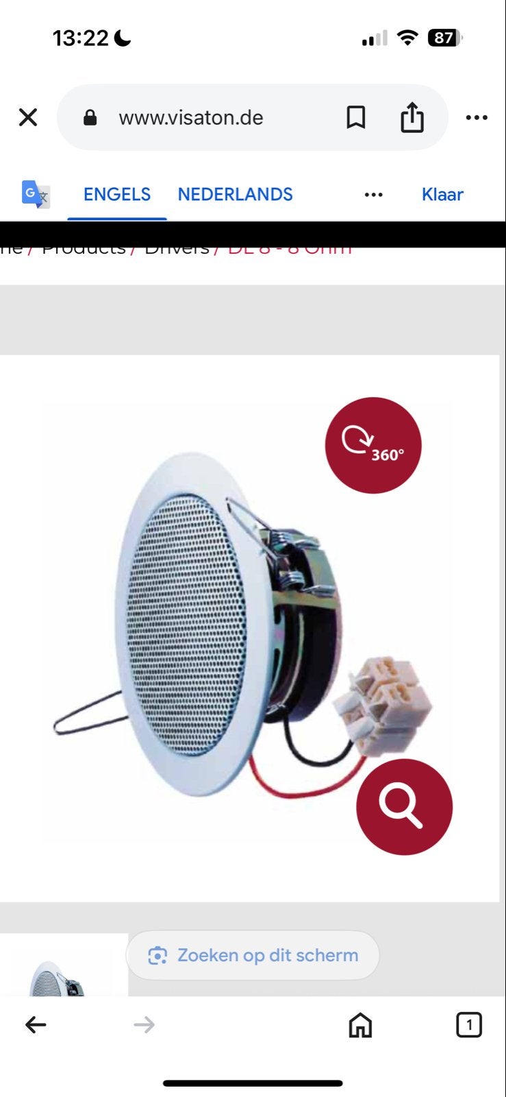 Visaton DL 8 - 8 Ohm Plafondluidspreker (2 stuks), Audio, Tv en Foto, Luidsprekers, Nieuw, Overige typen, Minder dan 60 watt, Overige merken