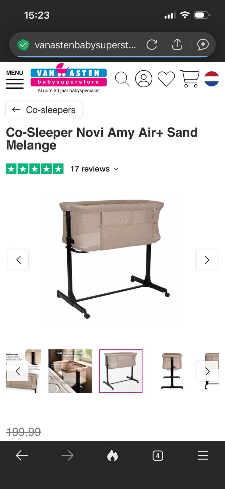 Novi Co Sleeper Beige, Ophalen, Zo goed als nieuw, Wieg