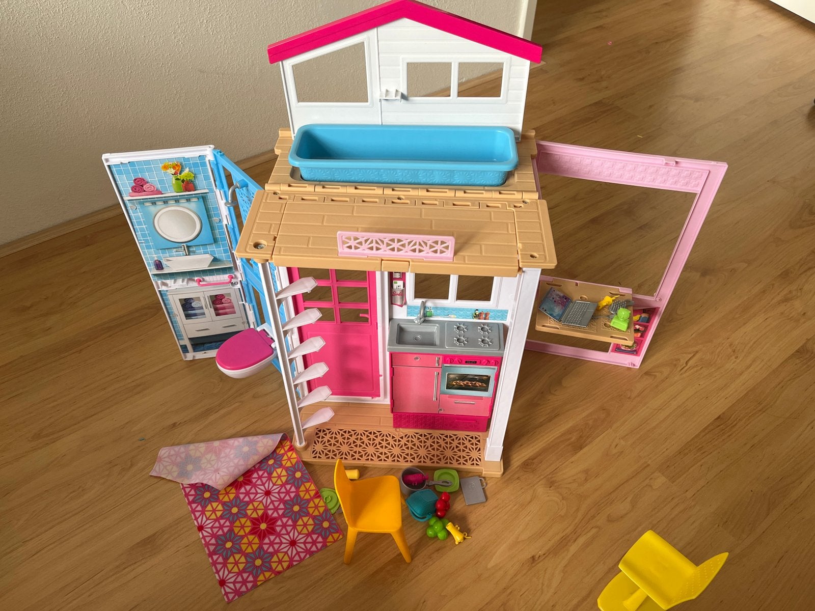 Barbie Droomhuis met accessoires, Ophalen, Gebruikt, Barbie