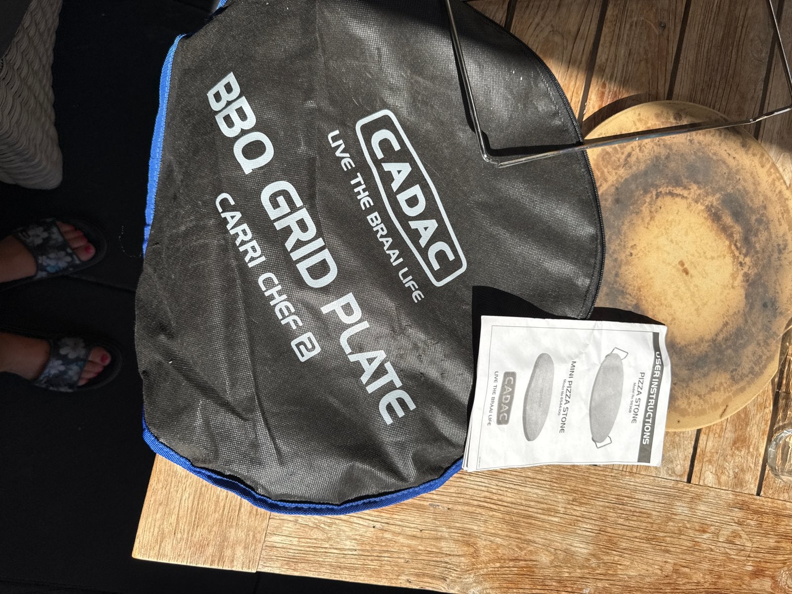 Cadac BBQ Grillplaat en Pizzasteen voor Carri Chef 2, Ophalen of Verzenden, Gebruikt