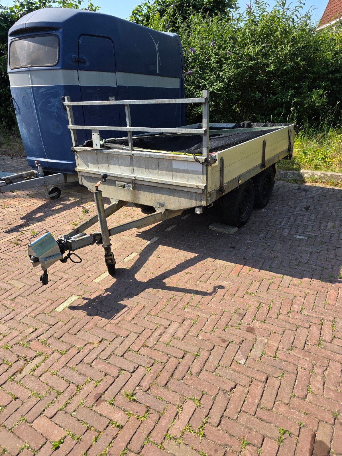 Plateauwagen, Paardentrailer en twee aanhangers te koop, Auto diversen, Aanhangers en Bagagewagens, Ophalen, Gebruikt