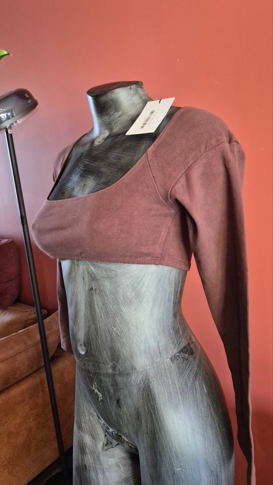 Gil Rodriguez El Tigre Chaqueta Chocolate Crop Top Maat L, Kleding | Dames, Bruin, Maat 42/44 (L), Nieuw, Gil Rodriguez