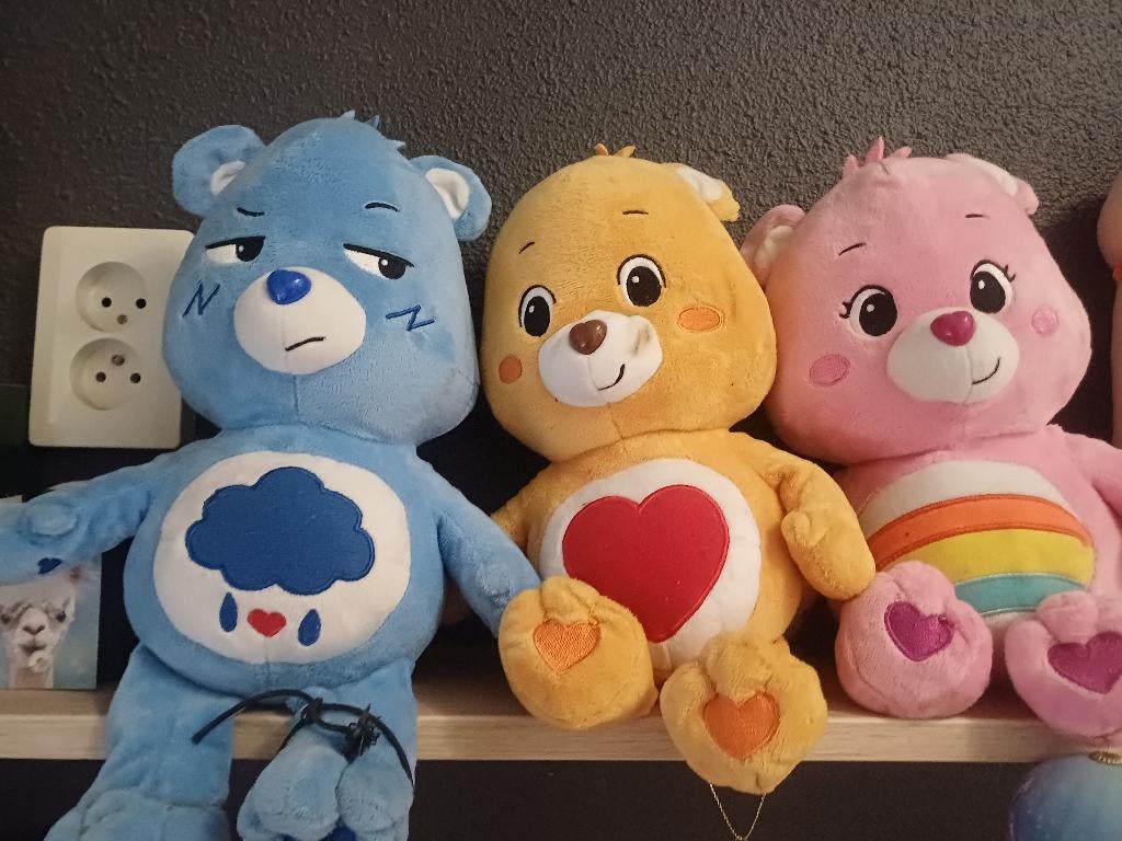 Carebears blauw ,geel,roze, Overige merken, Overige karakters, Beer, Ophalen of Verzenden