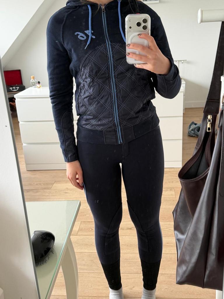 Fouganza Decathlon Rijjasje (maat M)en legging (maat S), Maat 38/40 (M), Blauw, Overige typen, Ophalen of Verzenden