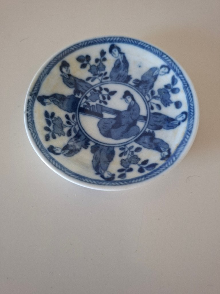 1 aardewerk wit/blauw schoteltje van MOSA Maastricht, Antiek en Kunst, Antiek | Keramiek en Aardewerk, Ophalen