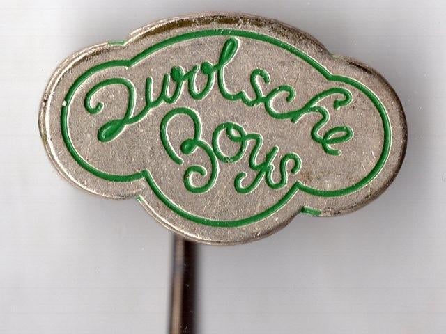Zwolsche Boys zilverkleurig voetbalclub speldje ( Y_095 ), Verzenden, Nieuw, Sport, Speldje of Pin