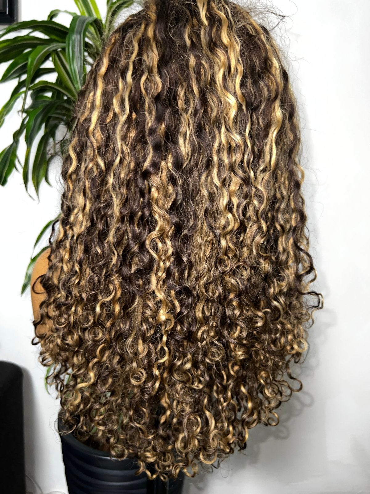 Half pruik krullend raw haar 18 inch highlights/flipover wig, Ophalen of Verzenden, Nieuw