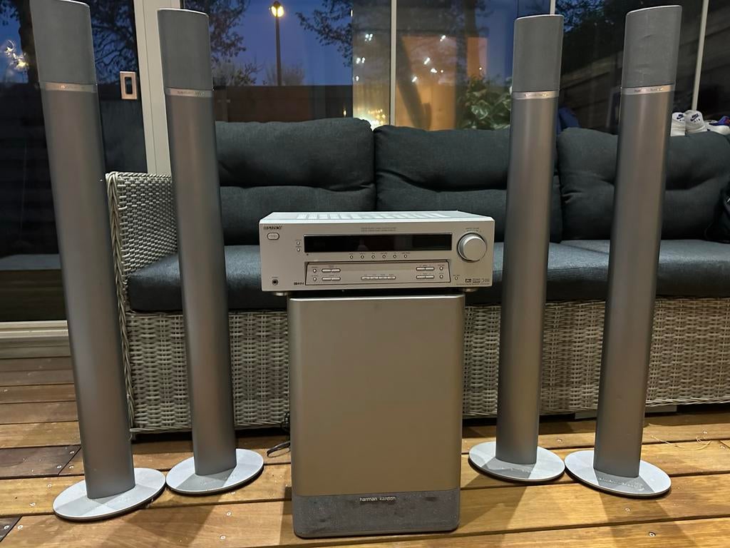 Harman Kardon luidsprekers/subwoofer met Sony receiver, Audio, Tv en Foto, Home Cinema-sets, Gebruikt, Overige spelers, 5.1-systeem