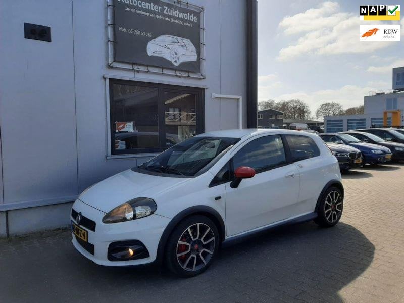 Fiat Grande Punto 1.4-16V Abarth turbo clima cruise leer cam, Auto's, Voorwielaandrijving, 1160 kg, 15 km/l, Gebruikt