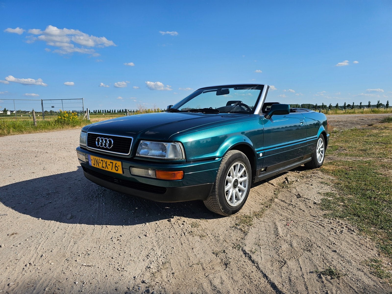 Audi 80 Cabrio 2.0 Pro Line Sunset 1994 groen, Auto's, Audi, Particulier, Cabrio, Benzine, Cabriolet, Handgeschakeld, Origineel Nederlands