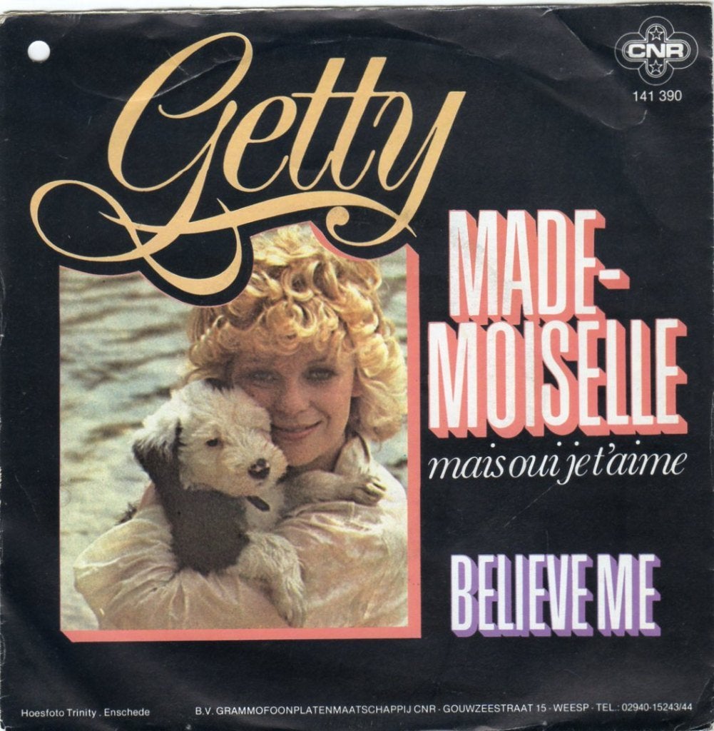 Getty – Mademoiselle (Mais Oui Je T'Aime) (1977), Gebruikt, Fotohoes, 7 inch, Ophalen of Verzenden