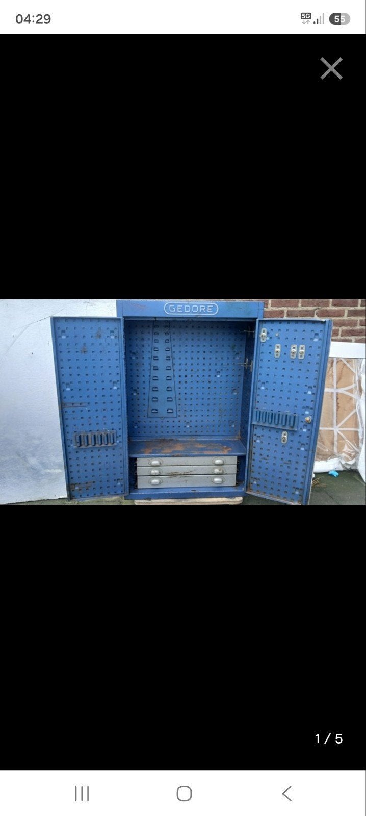 GEDORE metalen gereedschapskast / werkplaatskast, Ophalen, Gebruikt