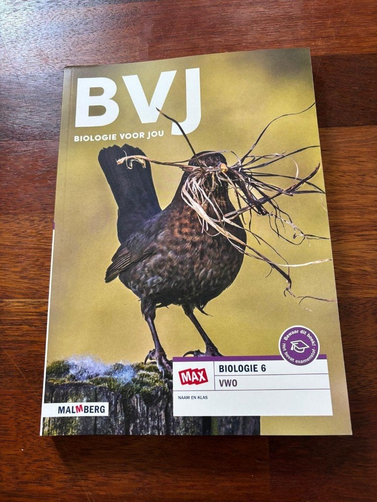 BIOLOGIE VOOR JOU boek 6 VWO, VWO, Malmberg, Biologie, Nieuw
