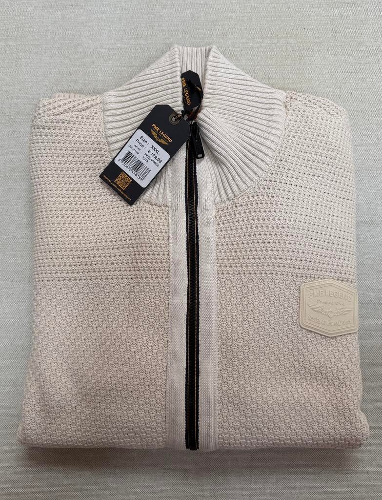PME Legend SWEAT JACKET MET RITSSLUITING XXXL, ., Beige, Nieuw, Overige maten