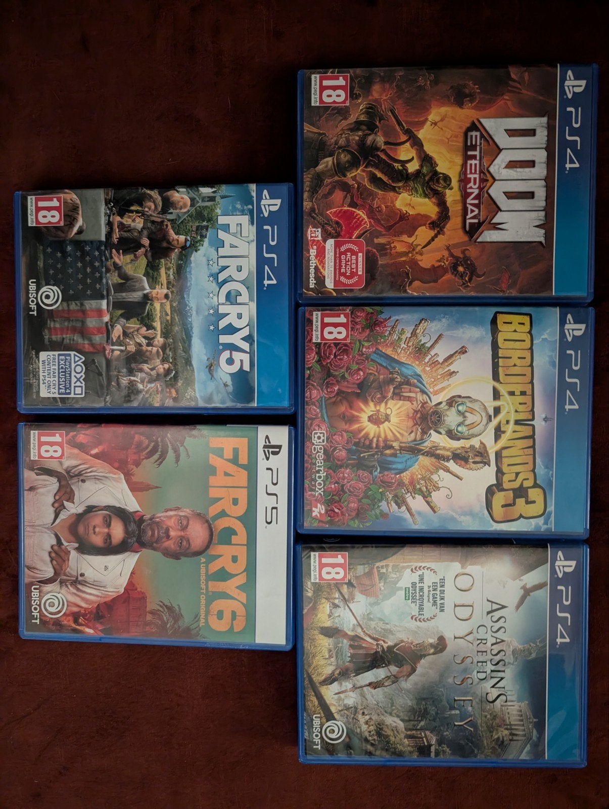 PS4/PS5 Games: Far Cry,  Borderlands, doom, assassin's Creed, Avontuur en Actie, Online, Vanaf 18 jaar, 1 speler