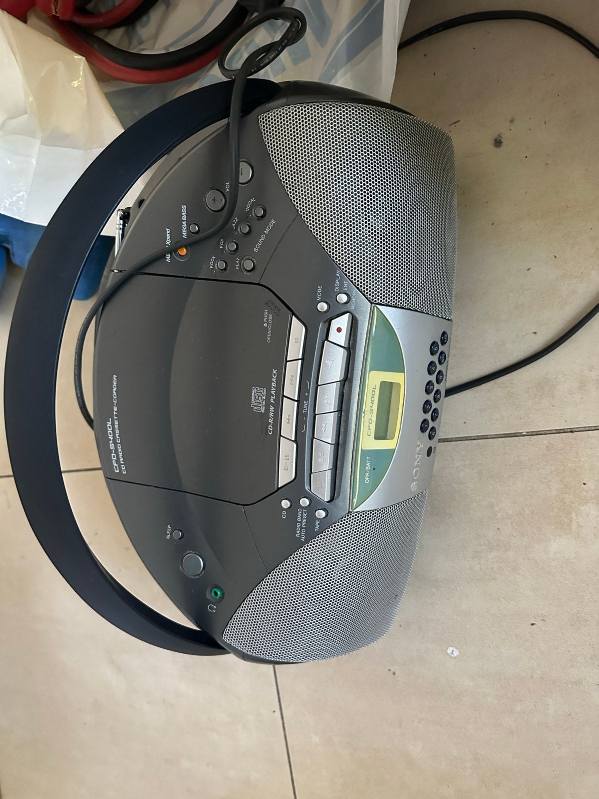 Sony CD-radio met cassettedeck - CFD-S401, Ophalen, Gebruikt, Radio, Met cd-speler
