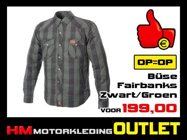 Textiel Motorblouse Buse Fairbanks  - Zwart-Groen - MEN, Motoren, Kleding | Motorkleding, Jas | textiel, Dames, Heren, Kinderen