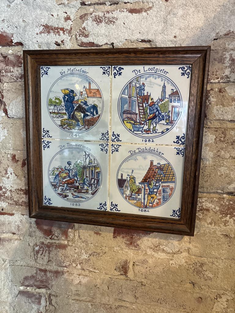 Delfts blauw tegeltableau 'Ambachten' (1981-1984), Ophalen