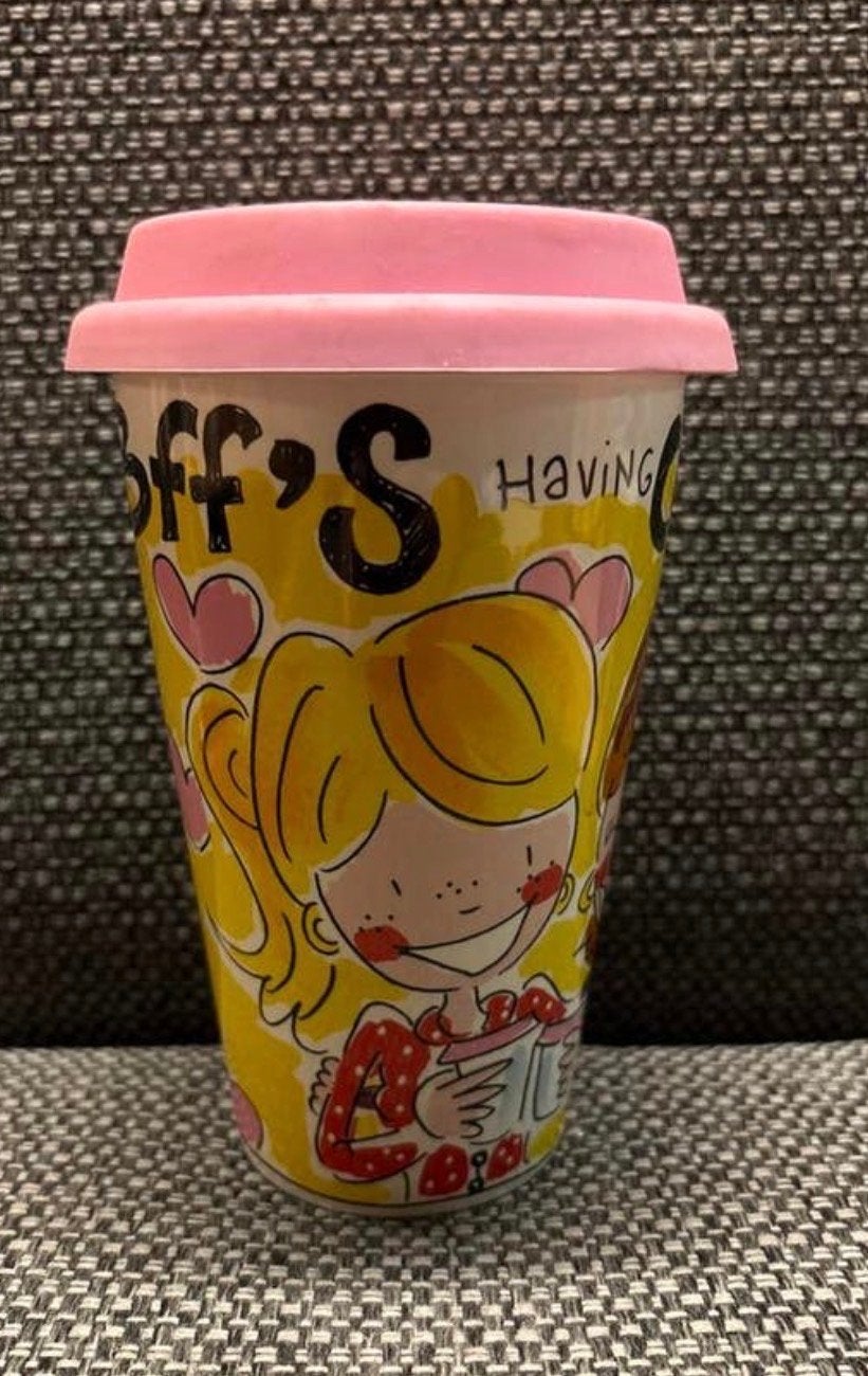 Blond Amsterdam koffie to go mok, Huis en Inrichting, Ophalen of Verzenden, Zo goed als nieuw, Aardewerk, Mok