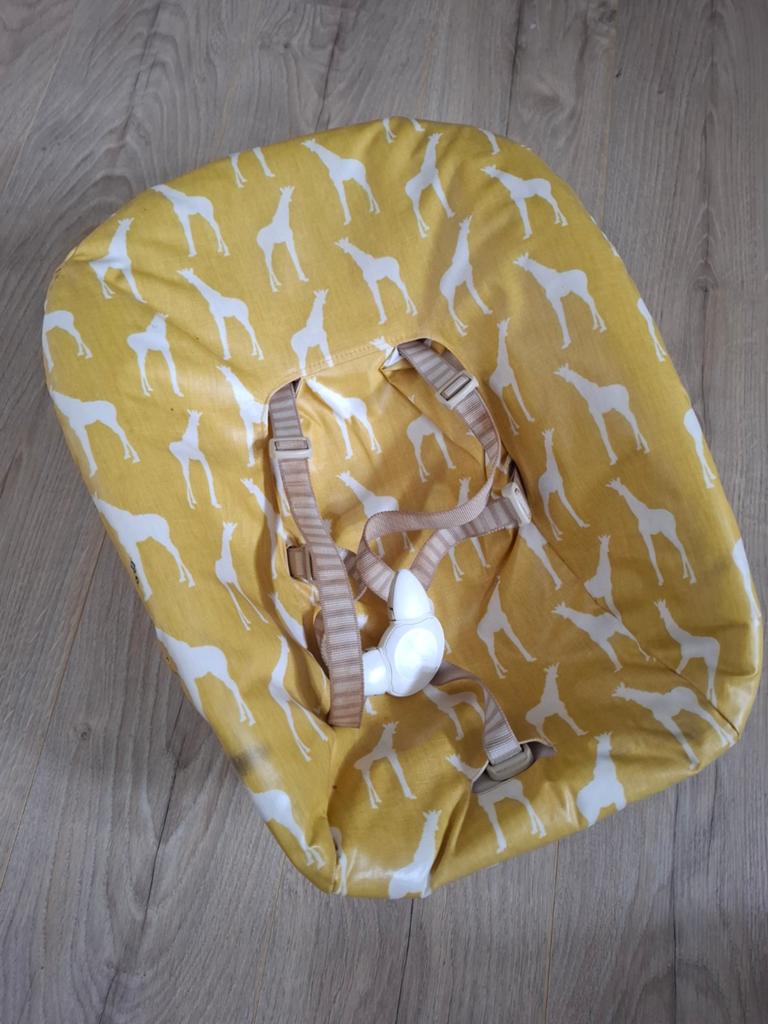 Stokke Tripp Trapp Newborn Set - Gele Giraffe Print, Ophalen of Verzenden, Gebruikt, Overige typen