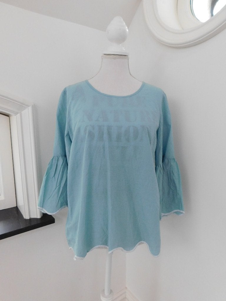 Broadway groene blouse met wit randje S Nieuw, Kleding | Dames, Nieuw, Ophalen of Verzenden, Maat 36 (S), Broadway